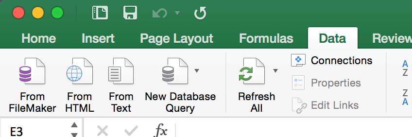 microsoft query excel for mac